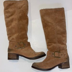 Andrew Marc New York tall distressed suede boots